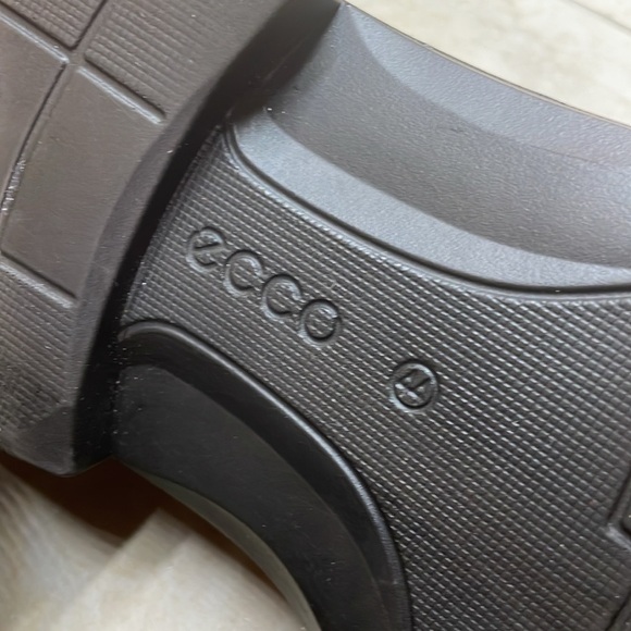 Ecco Men’s Lace Up Oxford Shoes Dress Shock Point Leather Brown Size 44/10-10.5 - Picture 12 of 16